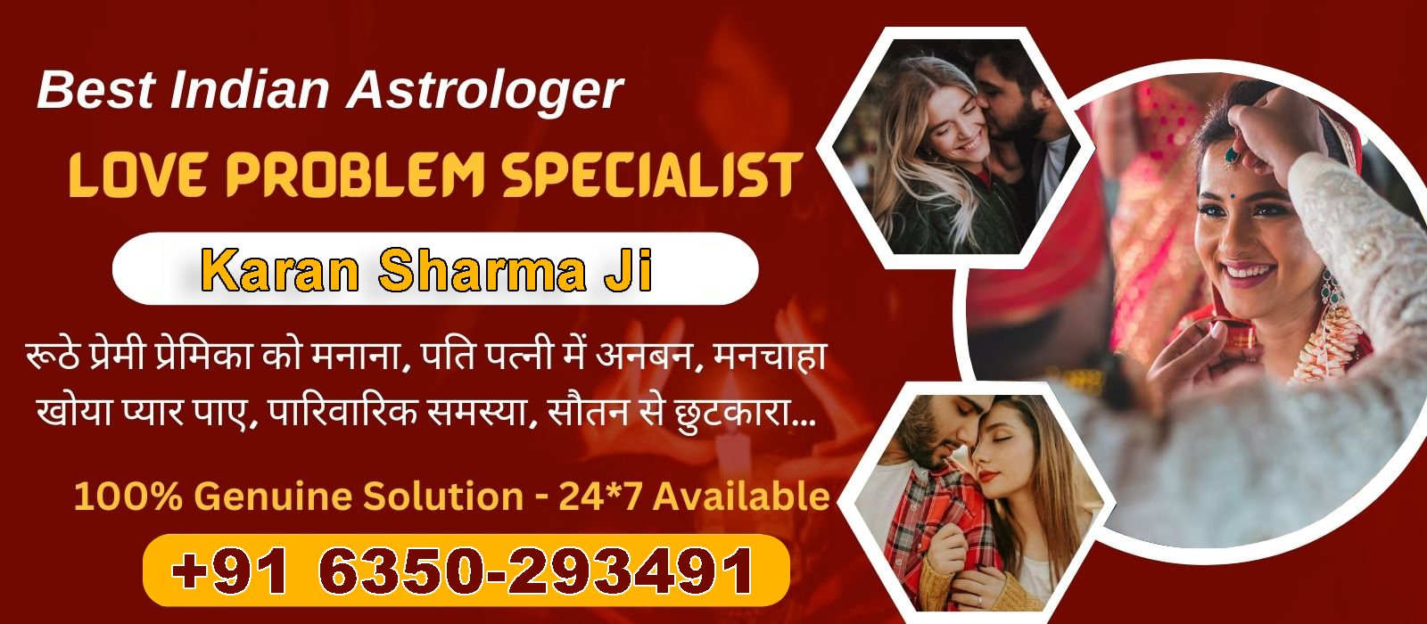 World Famous Astrologer Karan Sharma Ji +91-6350293491